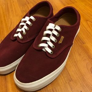 Maroon pair of Vans